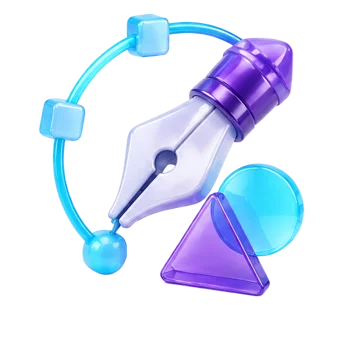 3D UI/UX design illustration